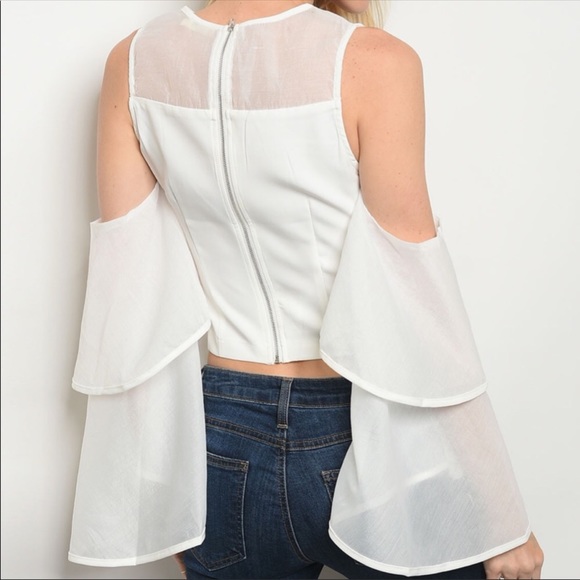 Essue cold shoulder flare top! - Picture 5 of 5